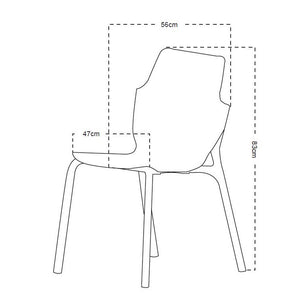 Set di 4 Sedie In Pp Shila Verde Scuro 56x47x83cm