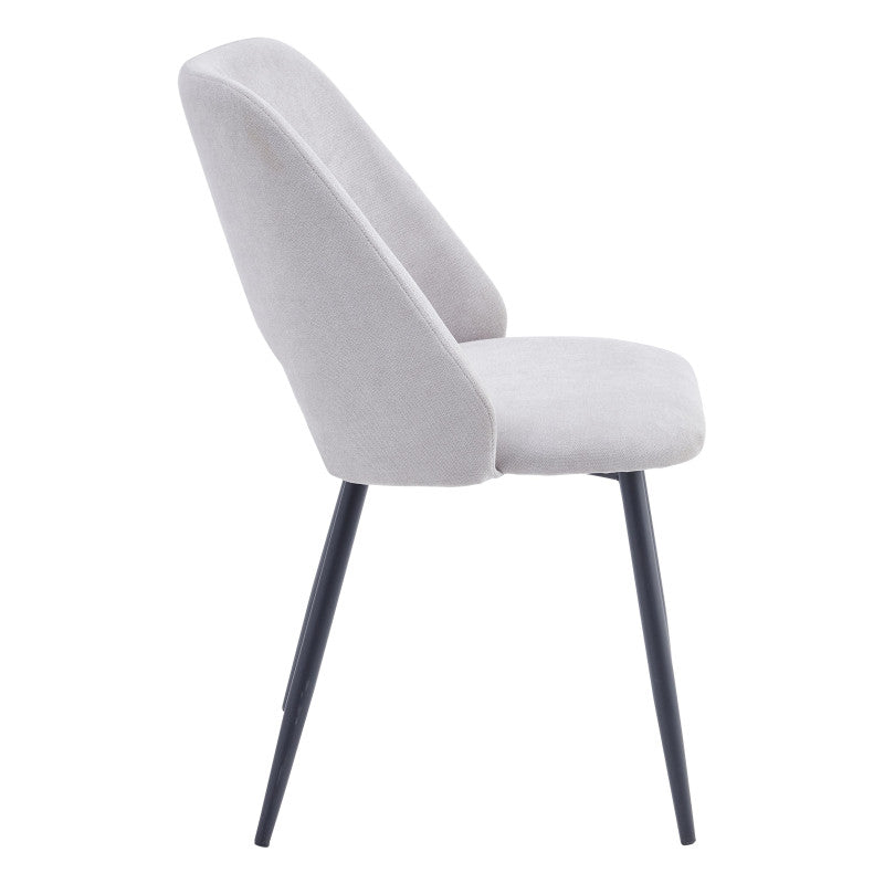 Set di 4 Sedie Jamie In Tessuto 320gr Beige Dimensione 53x51x79cm