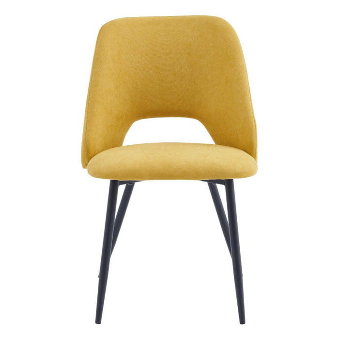 Set di 4 Sedie Jamie In Tessuto 320gr Senape Dimensione 53x51x79cm