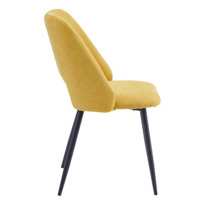 Set di 4 Sedie Jamie In Tessuto 320gr Senape Dimensione 53x51x79cm