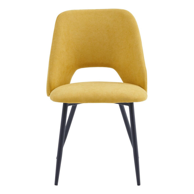 Set di 4 Sedie Jamie In Tessuto 320gr Senape Dimensione 53x51x79cm