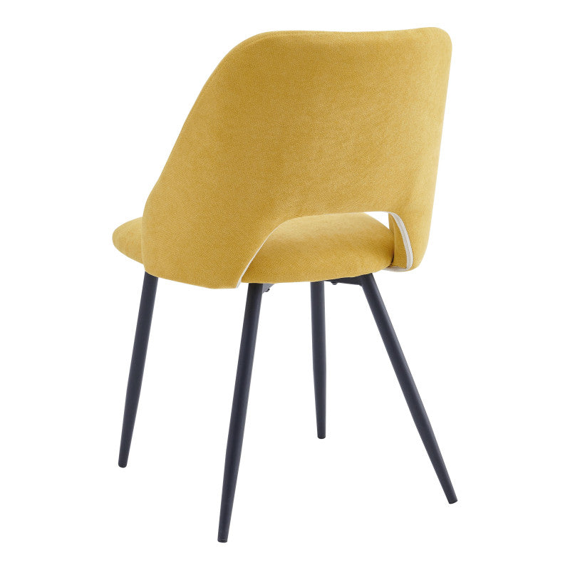 Set di 4 Sedie Jamie In Tessuto 320gr Senape Dimensione 53x51x79cm