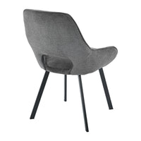 Set di 4 Sedie Krystal In Tessuto Grigio Dimensione 63x57x82cm