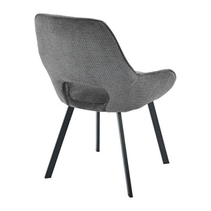 Set di 4 Sedie Krystal In Tessuto Grigio Dimensione 63x57x82cm