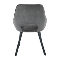 Set di 4 Sedie Krystal In Tessuto Grigio Dimensione 63x57x82cm