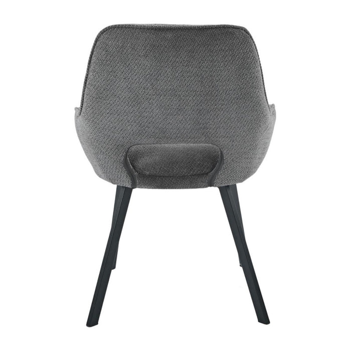 Set di 4 Sedie Krystal In Tessuto Grigio Dimensione 63x57x82cm