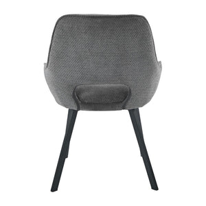 Set di 4 Sedie Krystal In Tessuto Grigio Dimensione 63x57x82cm