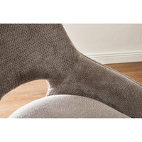 Set di 4 Sedie Krystal In Tessuto Marrone Dimensione 63x57x82cm