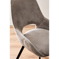 Set di 4 Sedie Krystal In Tessuto Marrone Dimensione 63x57x82cm