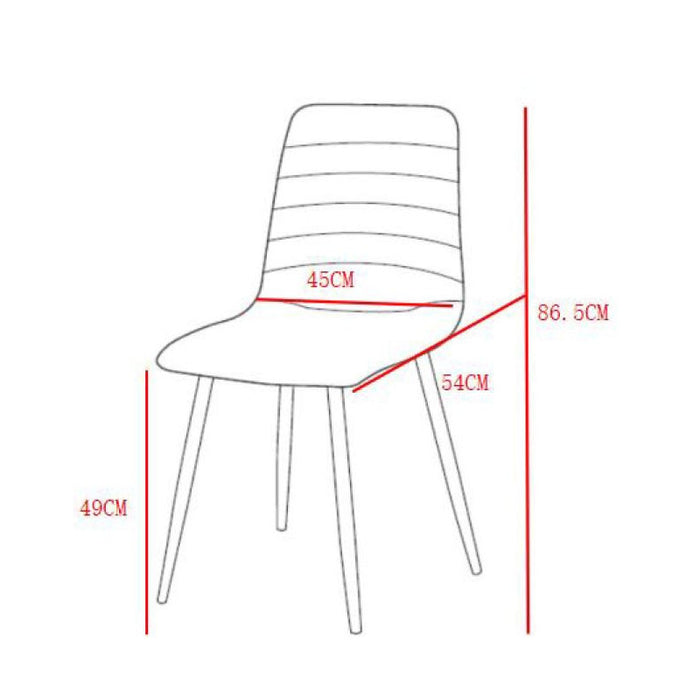 Set di 4 Sedie Livia In Tessuto Senape Gambe Nere Dimensione : 45x52 5x88 Cm