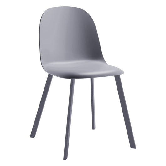Set di 4 Sedie Mael In Pp Grigio Chiaro