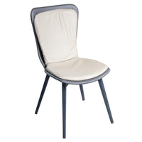 Set di 4 Sedie Micky Pu Grigio 47x49x87cm