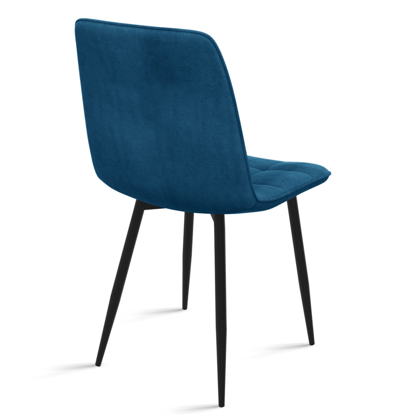 IDMarket - Set di 4 sedie MILA in velluto misto blu, grigio chiaro, grigio scuro, giallo