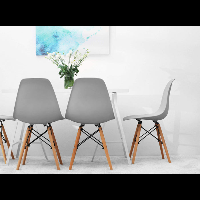 Set di 4 SEDIE MORITZ GRIGIA