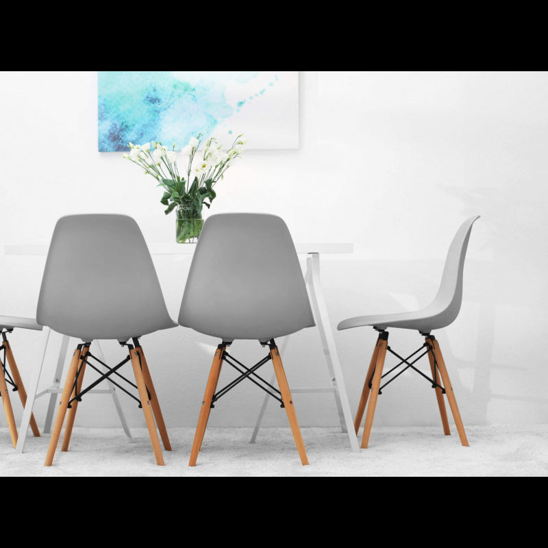 Set di 4 SEDIE MORITZ GRIGIA
