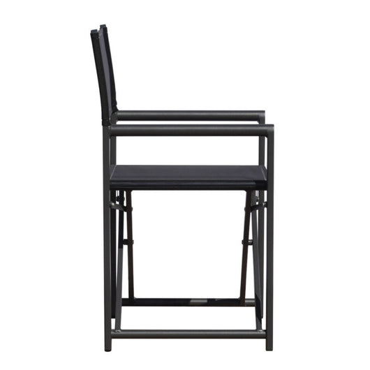 Set Di 4 Sedie Regista Paros Alluminio Antracite/Text Nero Moia