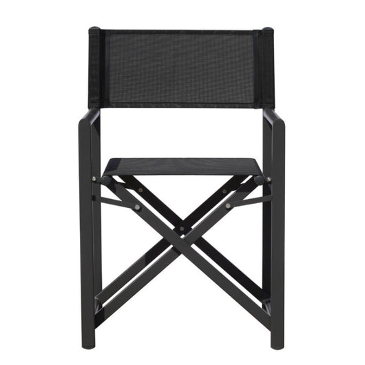 Set Di 4 Sedie Regista Paros Alluminio Antracite/Text Nero Moia