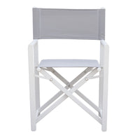 Set Di 4 Sedie Regista Paros Alluminio Bianco/Text Grigio Chiaro Moia