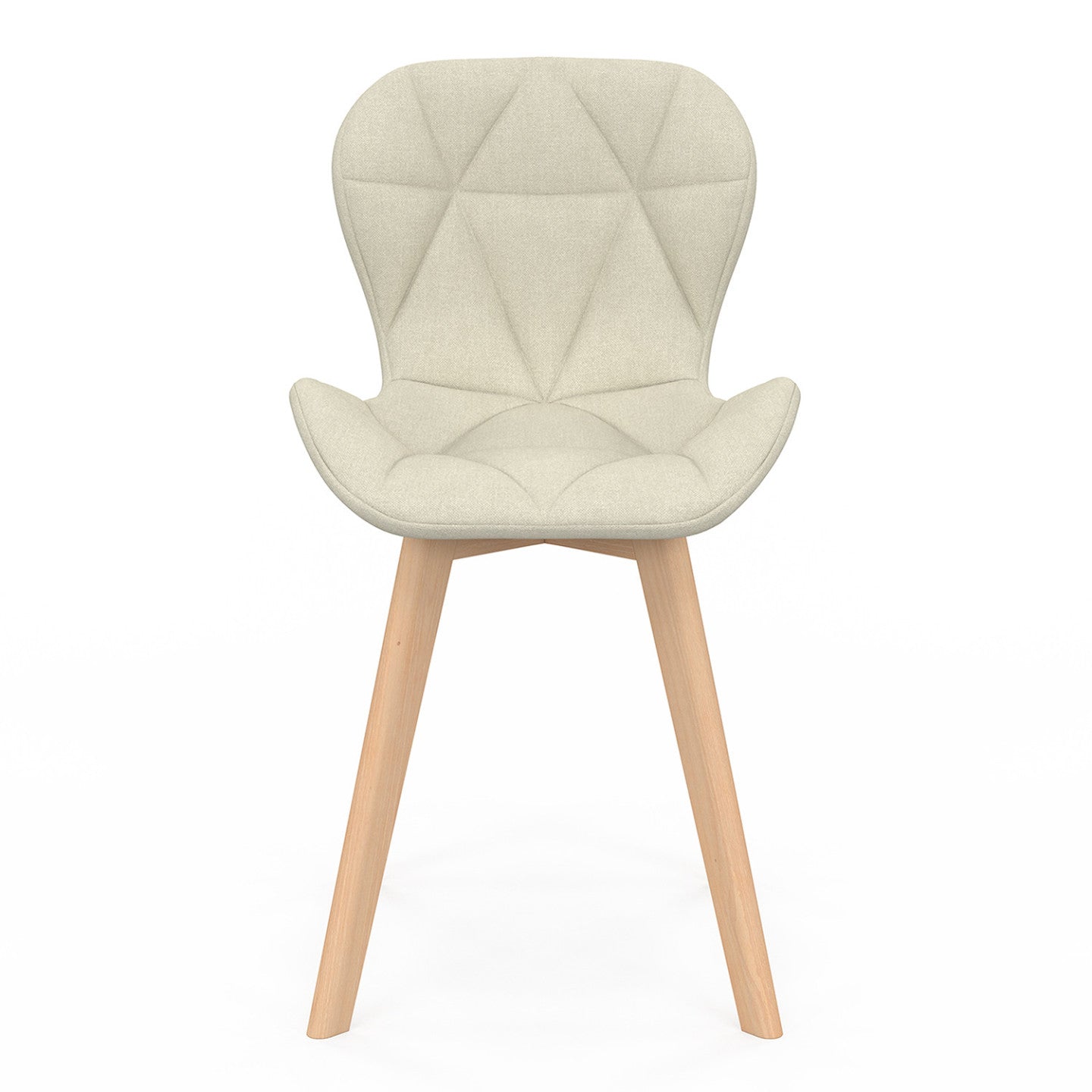 IDMarket - Set di 4 sedie ROBINE in tessuto misto blu, grigio, beige e nero