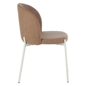 Set di 4 Sedie Shelly In Tessuto 320gr Beige Scuro Dimensione 55x45x80cm