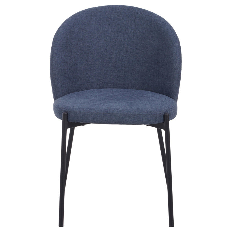 Set di 4 Sedie Shelly In Tessuto 320gr Blu Dimensione 55x45x80cm