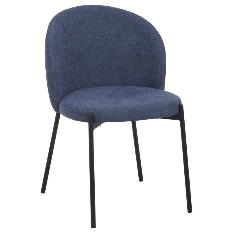 Set di 4 Sedie Shelly In Tessuto 320gr Blu Dimensione 55x45x80cm