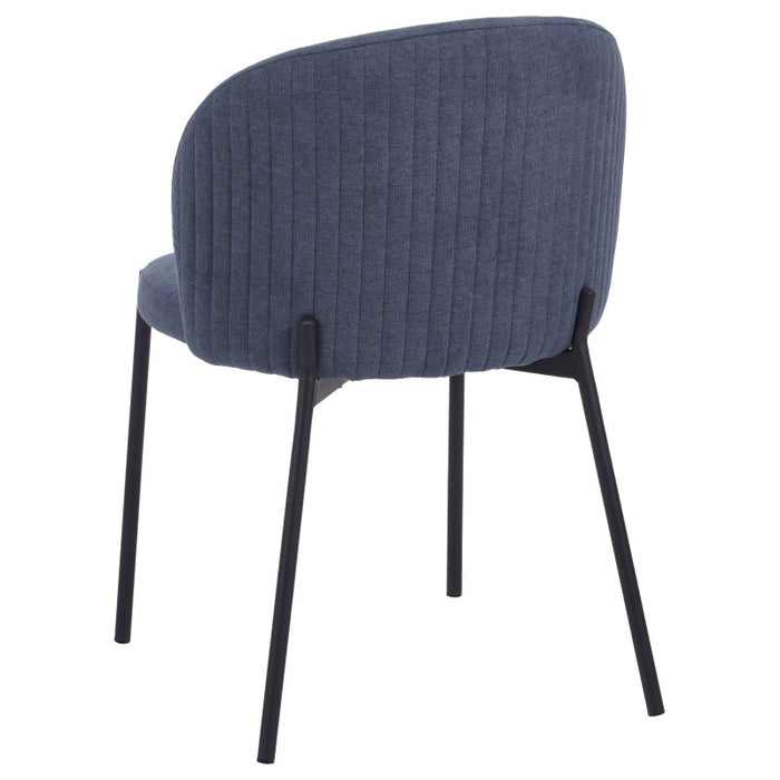 Set di 4 Sedie Shelly In Tessuto 320gr Blu Dimensione 55x45x80cm