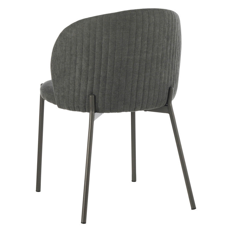 Set di 4 Sedie Shelly In Tessuto 320gr Grigio Scuro Dimensione 55x45x80cm