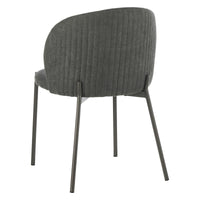 Set di 4 Sedie Shelly In Tessuto 320gr Grigio Scuro Dimensione 55x45x80cm