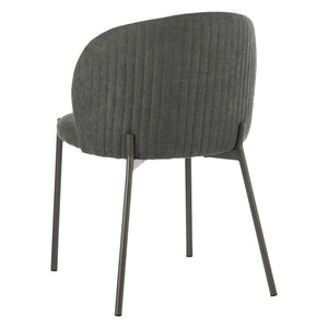 Set di 4 Sedie Shelly In Tessuto 320gr Grigio Scuro Dimensione 55x45x80cm