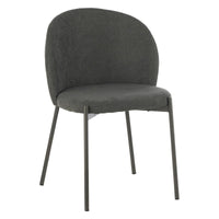 Set di 4 Sedie Shelly In Tessuto 320gr Grigio Scuro Dimensione 55x45x80cm