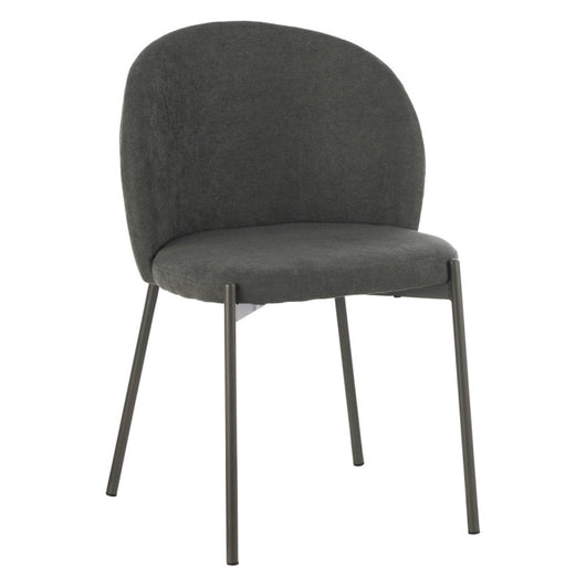Set di 4 Sedie Shelly In Tessuto 320gr Grigio Scuro Dimensione 55x45x80cm