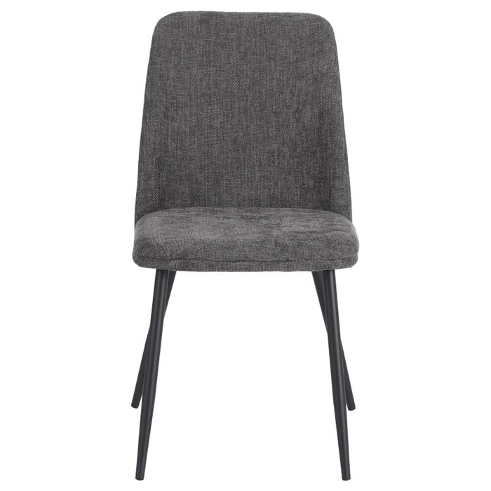 Set di 4 Sedie Tracy In Tessuto Color Grigio Scuro Dimensione 57x45x84cm