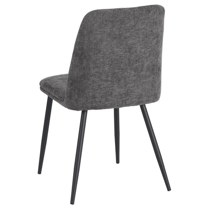 Set di 4 Sedie Tracy In Tessuto Color Grigio Scuro Dimensione 57x45x84cm