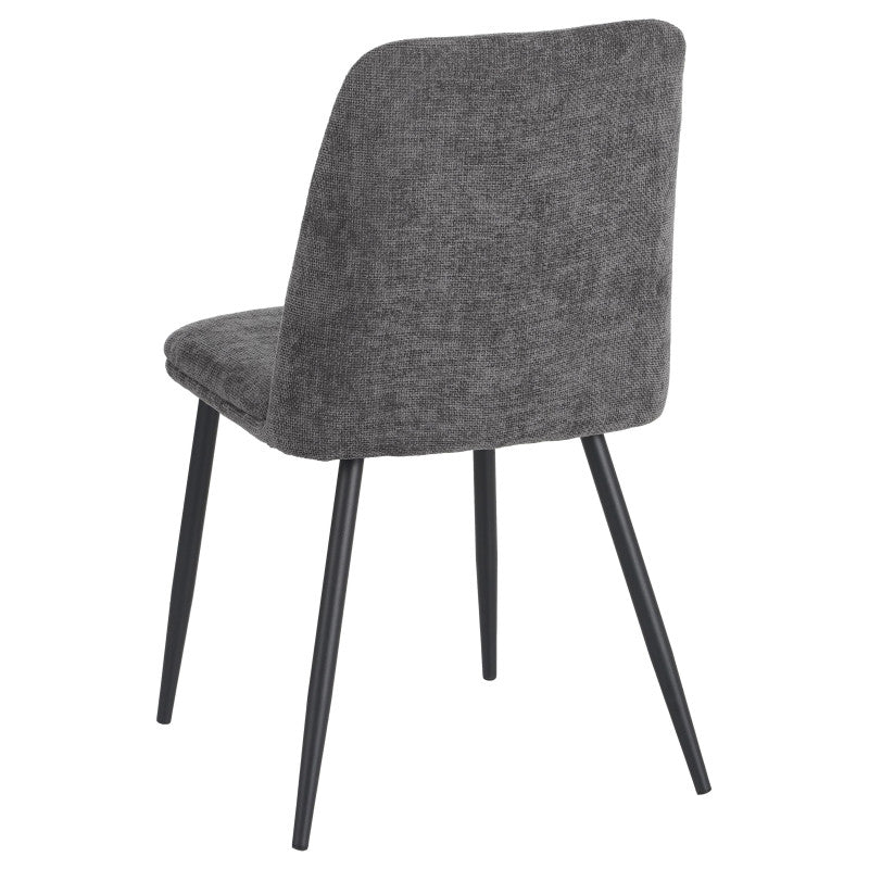 Set di 4 Sedie Tracy In Tessuto Color Grigio Scuro Dimensione 57x45x84cm