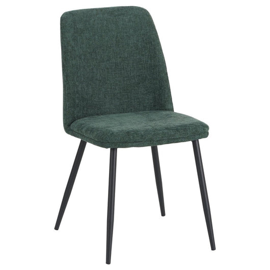 Set di 4 Sedie Tracy In Tessuto Color Verde Scuro Dimensione 57x45x84cm