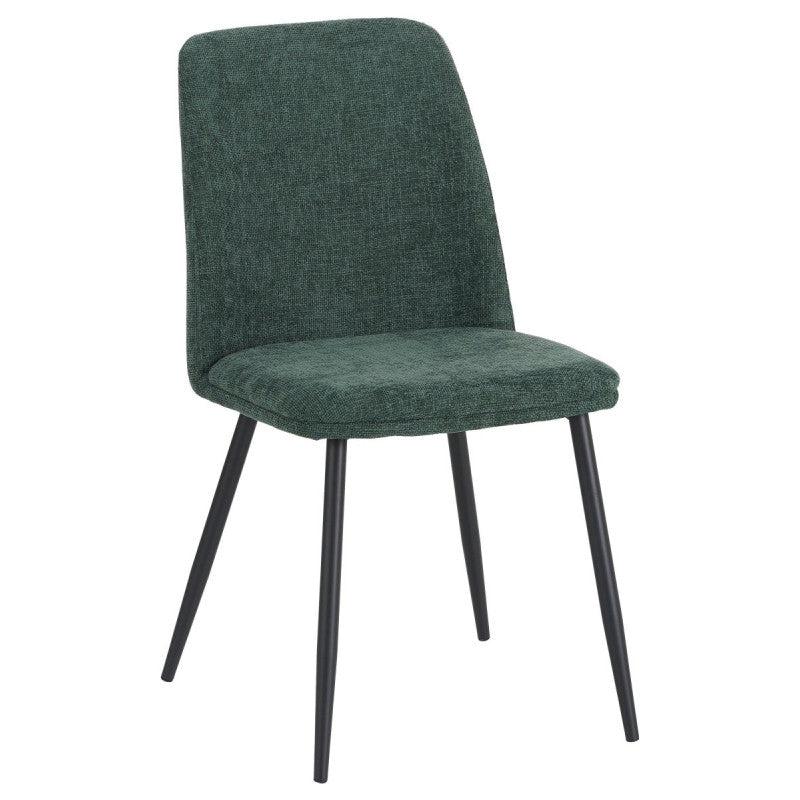 Set di 4 Sedie Tracy In Tessuto Color Verde Scuro Dimensione 57x45x84cm