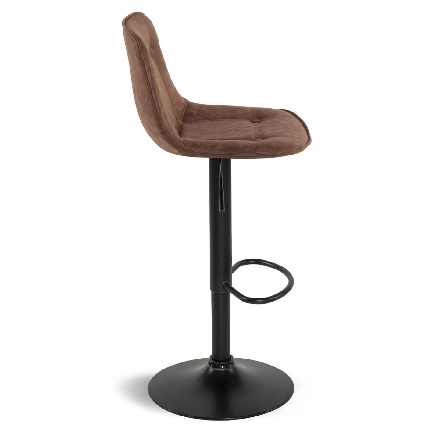 IDMarket - Set di 4 sgabelli da bar DENVER marrone vintage