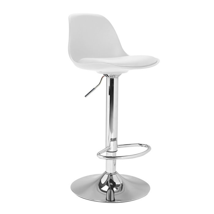 IDMarket - Set di 4 sgabelli da bar design bianco KARL