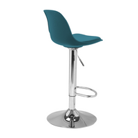 IDMarket - Set di 4 sgabelli da bar KARL design blu anatra