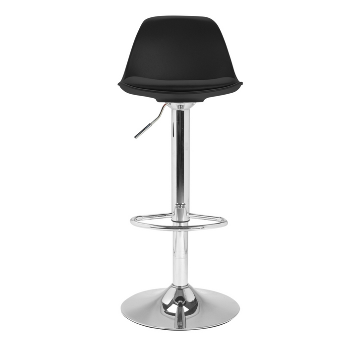 IDMarket - Set di 4 sgabelli da bar KARL design nero