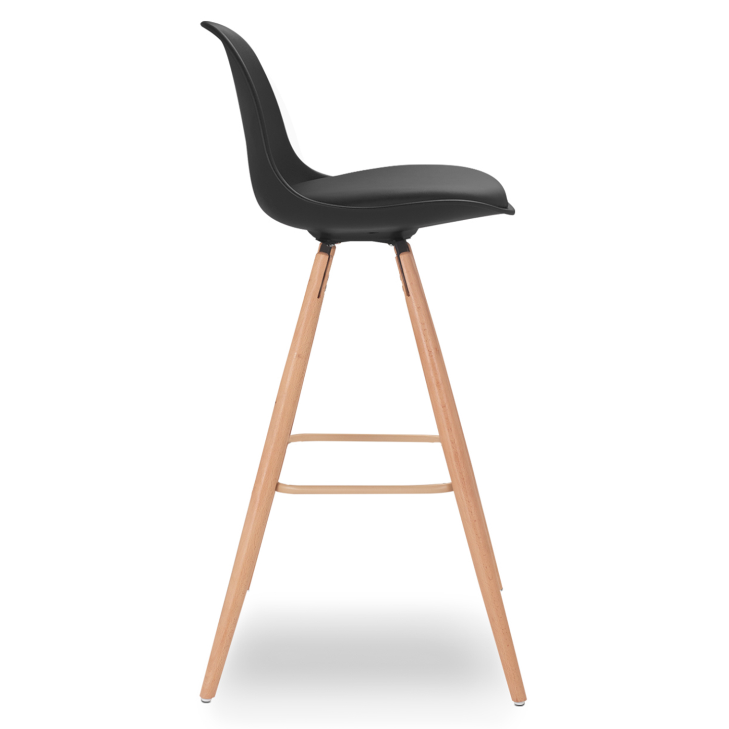 IDMarket - Set di 4 sgabelli da bar SARA nero