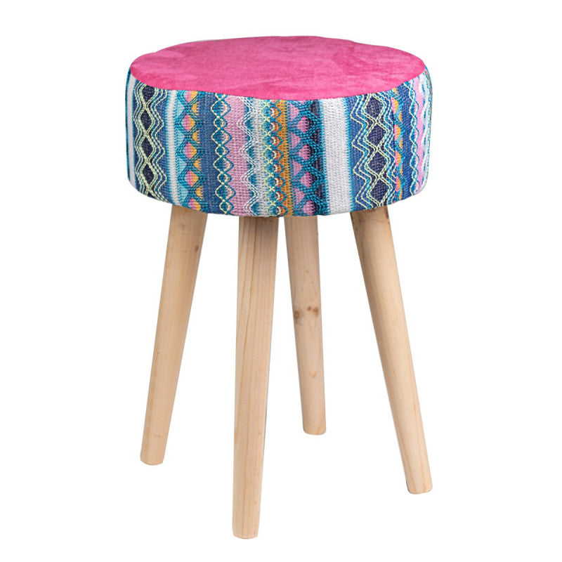 Set di 4 Sgabelli Mumbai Fucsia 36x36x45h