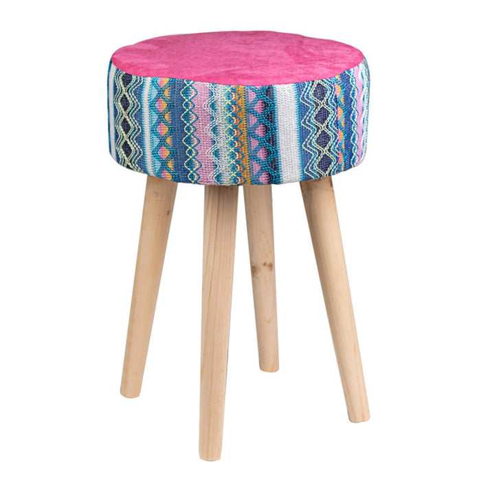 Set di 4 Sgabelli Mumbai Fucsia 36x36x45h