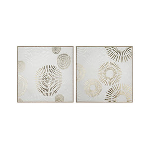 Set di 4 Stampe Su Canvas Circle 3d 60x60cm 2 Assortimenti
