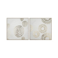 Set di 4 Stampe Su Canvas Circle 3d 60x60cm 2 Assortimenti