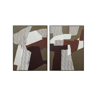 Set di 4 Stampe Su Canvas Square 3d 60x80 Cm 2 Assortimenti