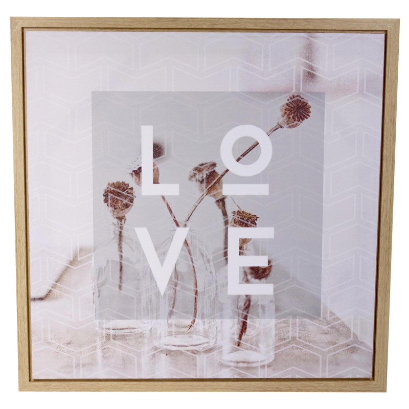 Set di 4 Stampe Su Tela 60x60 Assortiti Beige