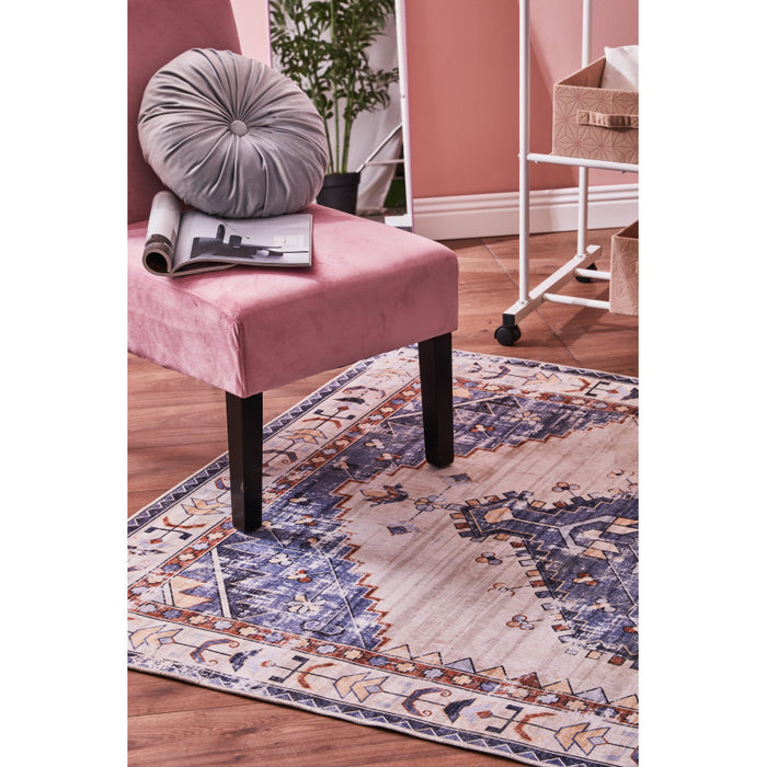 Set di 4 Tappeti In Poliestere Karim 100x150 Cm Multicolor