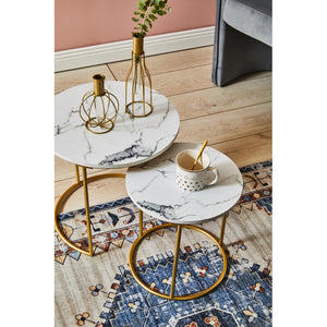 Set di 4 Tappeti In Poliestere Karim 100x150 Cm Multicolor